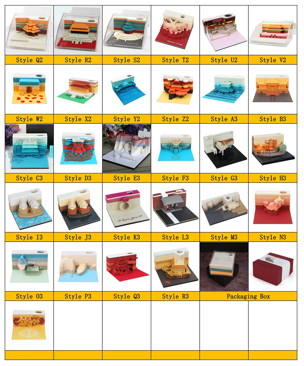 Omoshiroi Block 3D Notepad Mini Diy House Anime 3D Cube 160Sheets 3D Memo Pad Note Block Paper Art 3D Sticky Notes Friends Gift