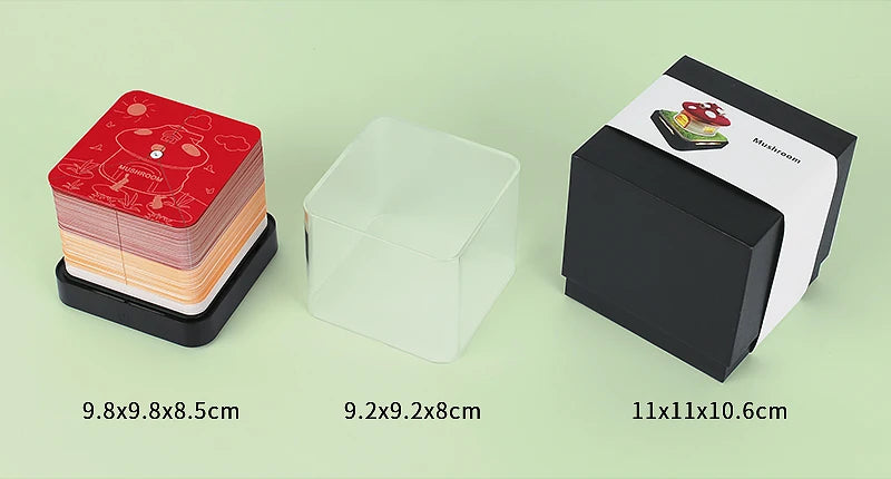 Omoshiroi Block 3D Art Calendar 2024 3D Artistic Notepad Mushroom House Led Memo Pad 3D Note Paper Accessories Christmas Gift